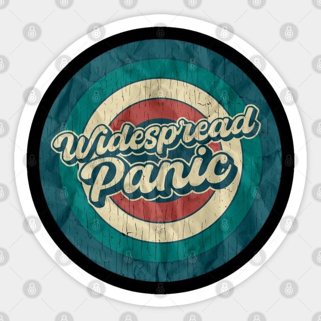 Widespread Panic - Retro Circle Sticker by Jurou